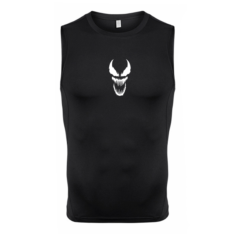 Sleeveless Undershirt - Camisa de compressão gráfica sem mangas