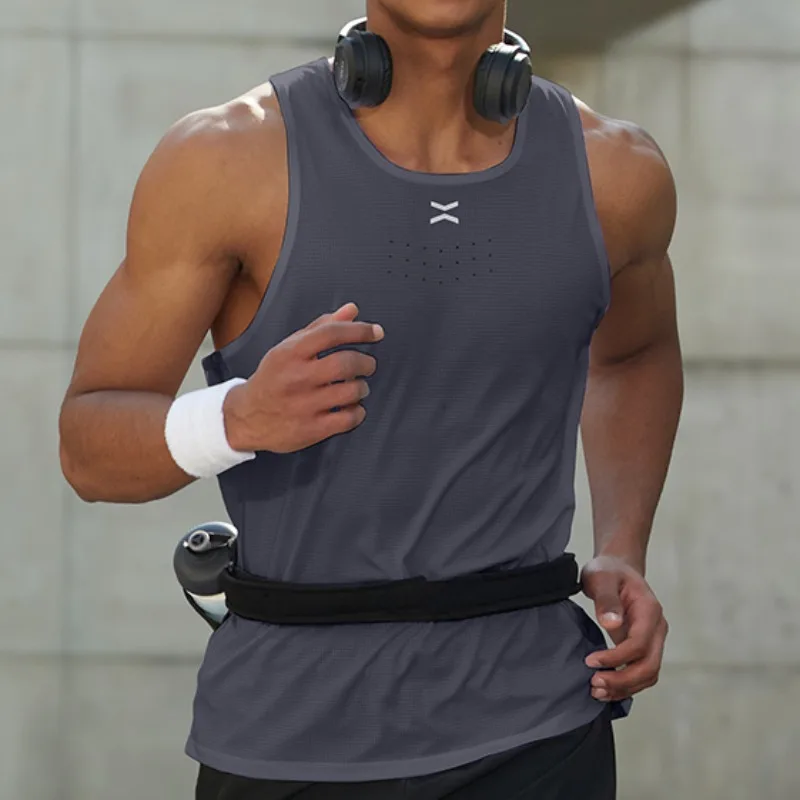 Sleeveless Undershirt - Homens ginásio esportes colete tanque maratona