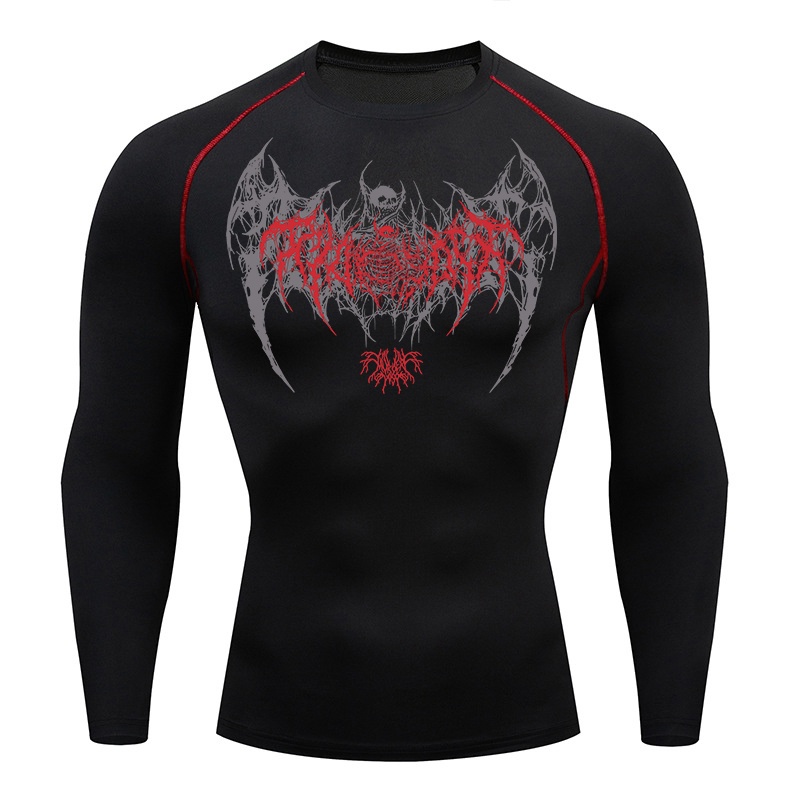 Base Layer Top - Asas de crânio imprimir camisas de