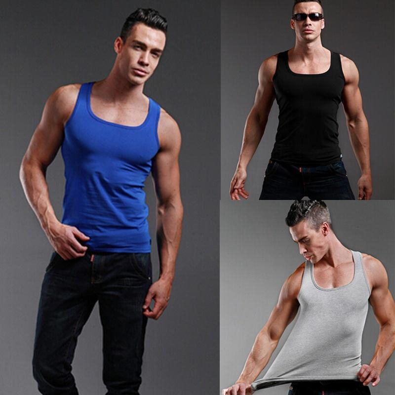 Sleeveless Undershirt - Colete esportivo masculino sem mangas, gola