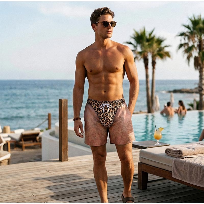 Boxer Brief Pack Cotton - Calções de Banho Masculinos com Estampa