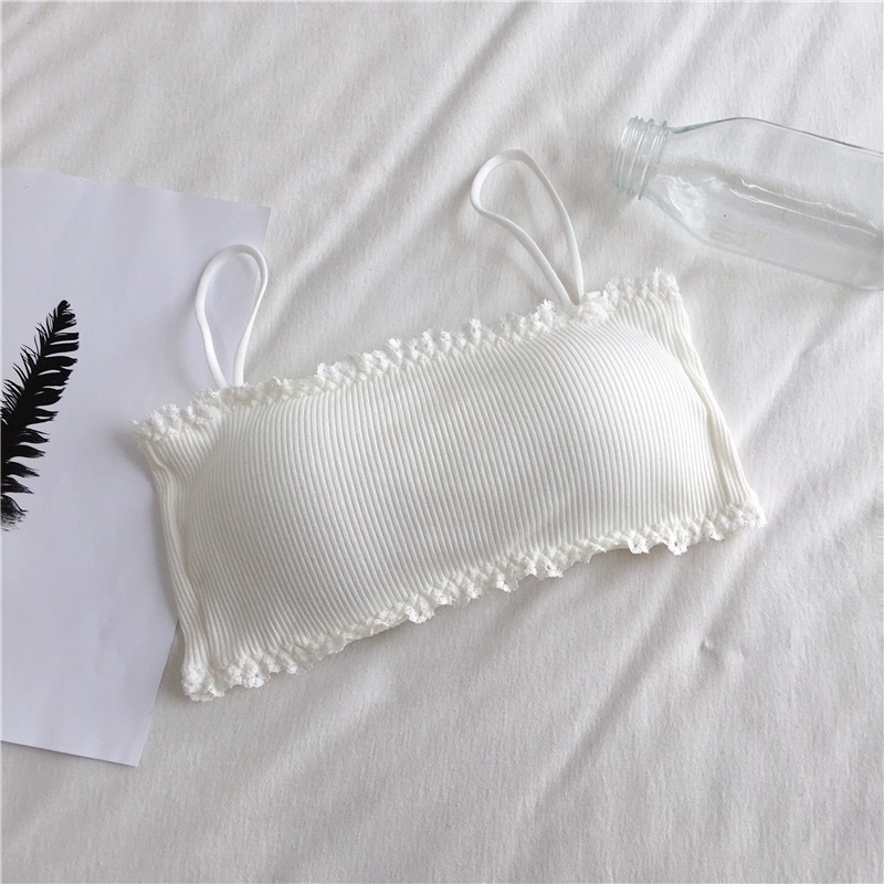 Sutiã de algodão feminino tubo - Suspender Tank Top avaliação e preço